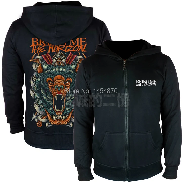 

Cool Zipper Bring Me The Horizon Rock hoodies shell jacket BMTH brand punk heavy death metal sweatshirt XXXL Dragon