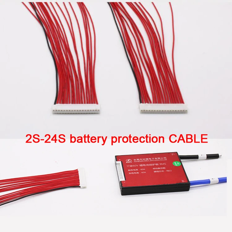 

Li-ion lifepo4 Lithium battery protection board Balance cable wire FOR 2S 3S 4S 6S 7S 8S 10S 12S 13S 14S 16S 17S 20S 24S Cell