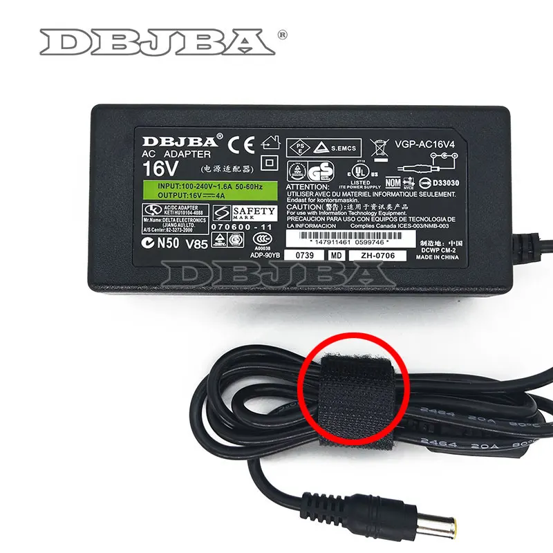 Бесплатная доставка ПК источник питания высокое качество 65 Вт 16 В 4A 6 4*4 4 мм