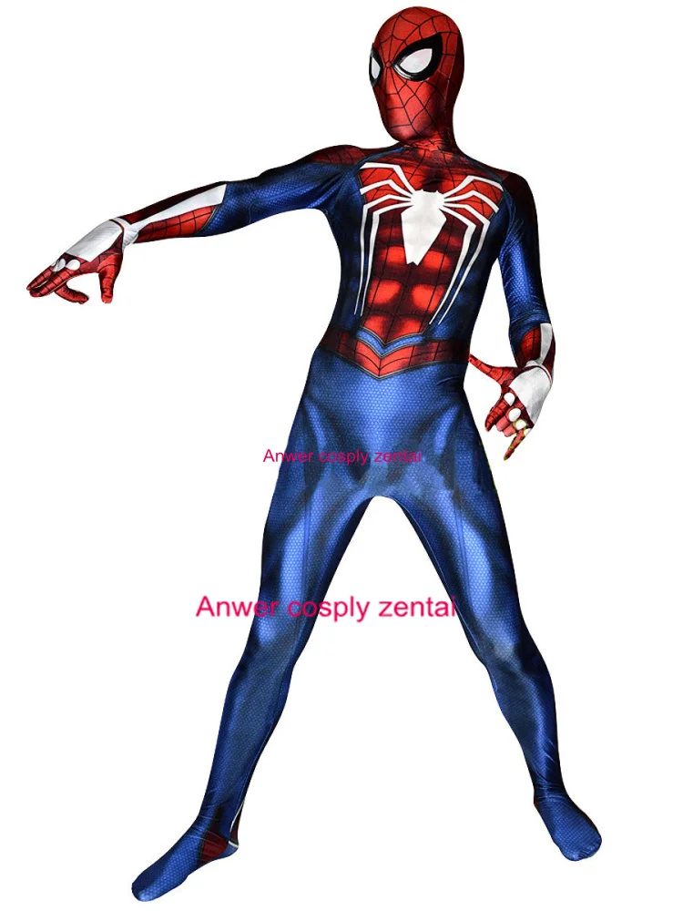 Новая PS4 бессонница костюм Человека паука 3D принт спандекс игры Spidey Костюм Fullbody