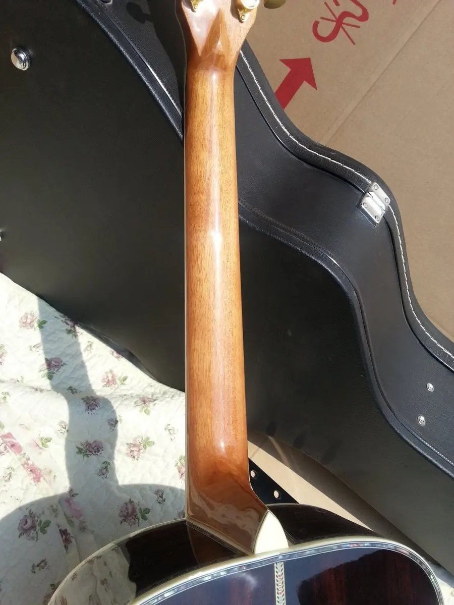 OM45 Акустическая гитара OM-45 Акустическая Электрогитара круглый корпус Классическая акустическая гитара твердая ель Топ гитара