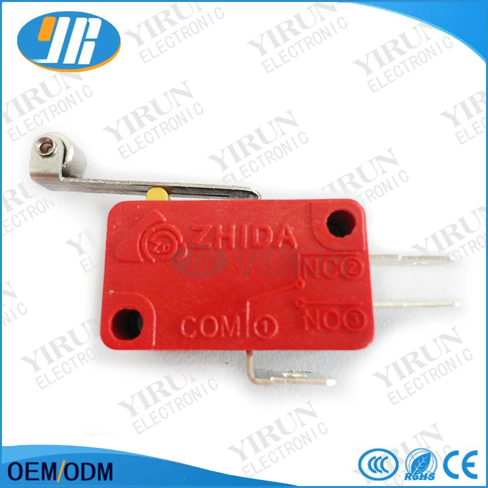 

Free shipping 10Pcs/lot Microswitch Long Lever Arcade Game Machine Parts/cabinet accessories