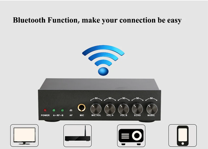 S-10 UHF Bluetooth Беспроводная микрофонная система мини портативный приемник для домашнего кинотеатра аудио DVD Hi-Fi система s