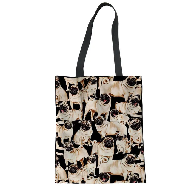 W3038Z22 THIKIN женские матерчатые сумки Tote для девочек модная пляжная сумка для покупок Французский бульдог Печать Топ-ручка сумки женские сумки новые - Цвет: W3038Z22