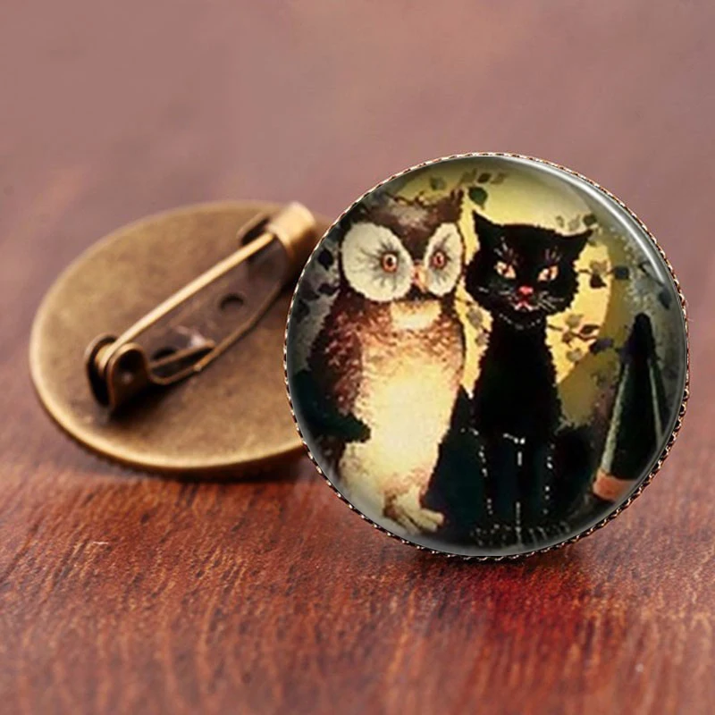 Брошь в виде мультяшного кота SUTEYI необычная брошь стиле стимпанк простой дизайн |