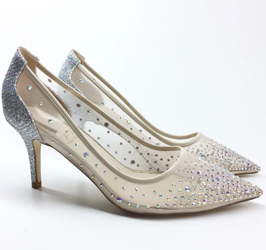 

2018 Fashion Woman High Heels Pumps lady party Wedding Shoes classic silver bling fashion design sexy shoes casual heels