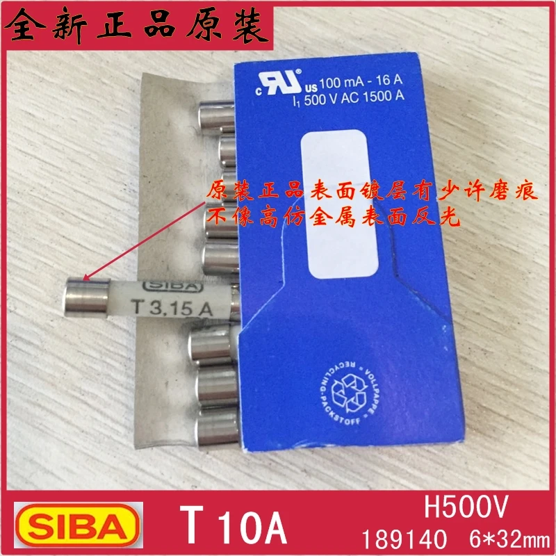 [SA] импортный оригинальный SIBA предохранитель 7006565 189140 6 3*32 мм T3.15A H500V--20PCS/лот |