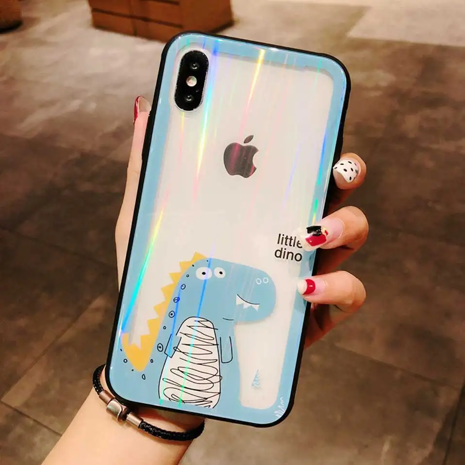 Для iphone 6 7 8 мультфильм милый маленький динозавр чехол для телефона S плюс Funda TPU