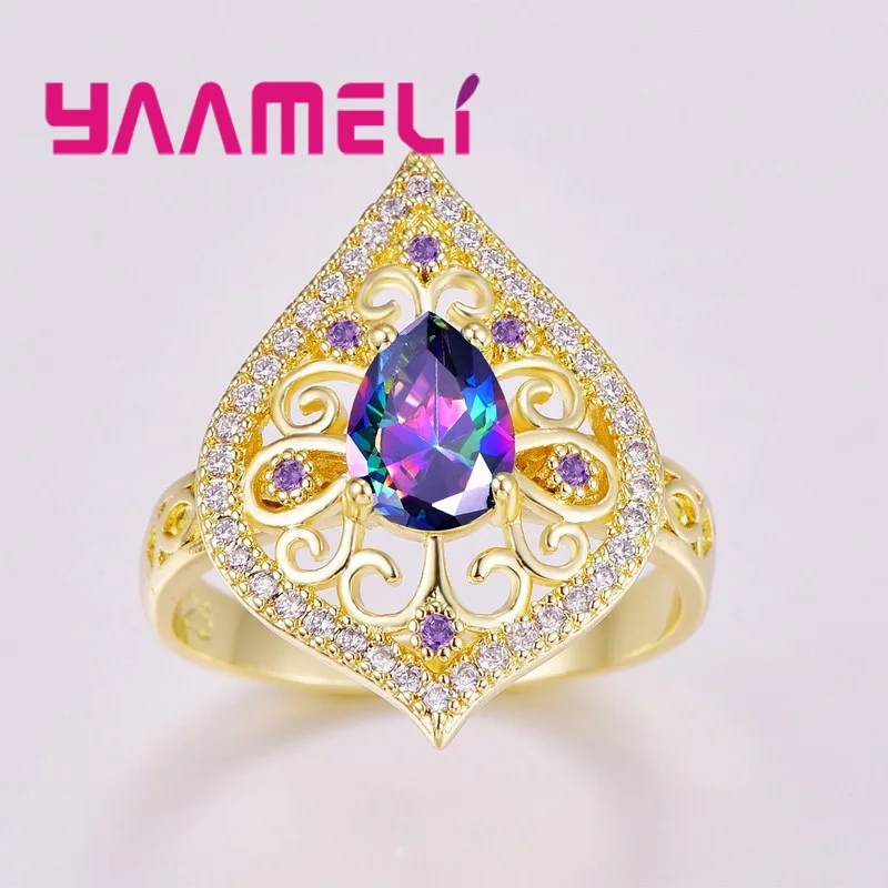 Женское кольцо в ретро стиле разноцветное с листьями из серебра 925 пробы размер