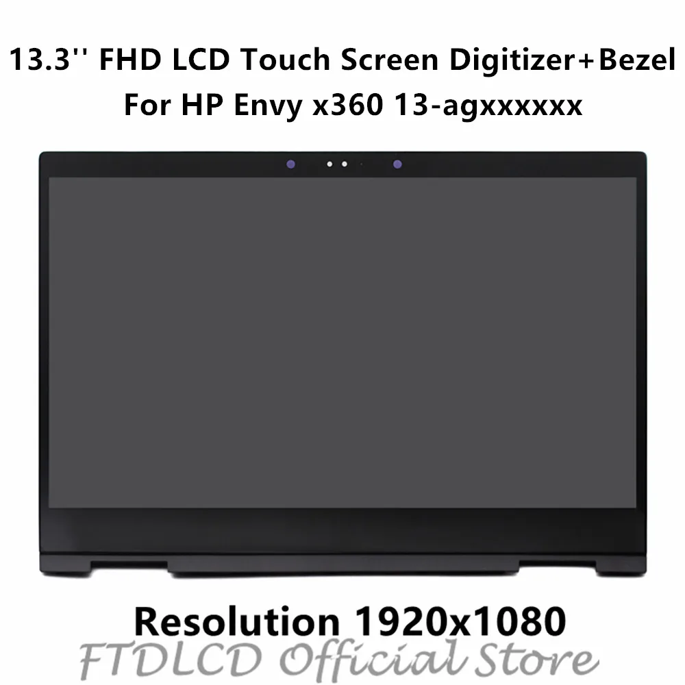 FTDLCD для hp Envy x360 13-ag 13-ag0029ur 13-ag0999na 13,3 ''ЖК-сенсорный дигитайзер+ рамка LP133WF4-SPA4 M133NVF3. R0 1920x1080