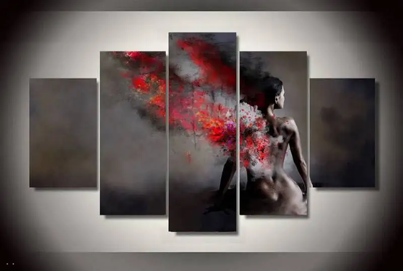 Картина на холсте с изображением обнаженной девушки Бесплатная