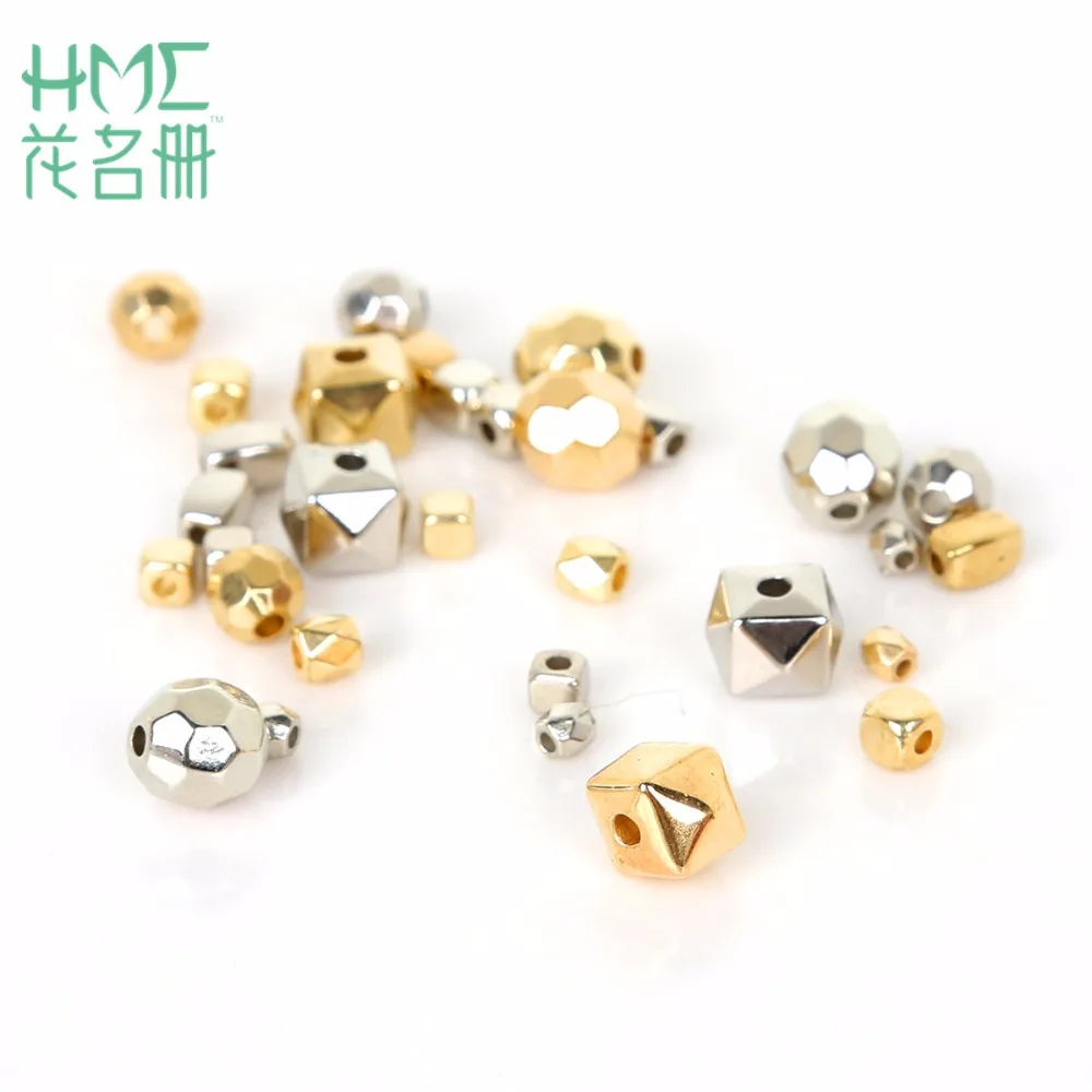 3/4/6/8 мм 100 500 шт. пластиковые бусины|beads loose|beads goldbeads for jewelry making |