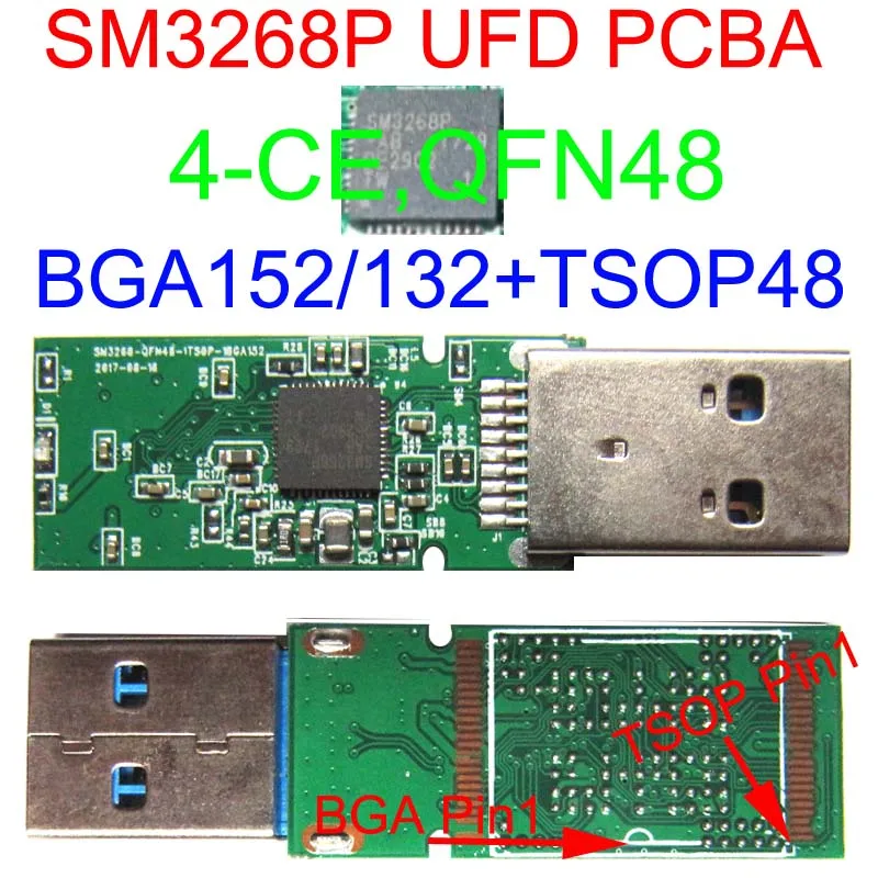SM3268P UFD PCBA TSOP48 BGA152/BGA132 колодки 3268P USB3.0 UDisk наборы UDF/UDISK контроллер SM326P QFN48 макс. 4CE