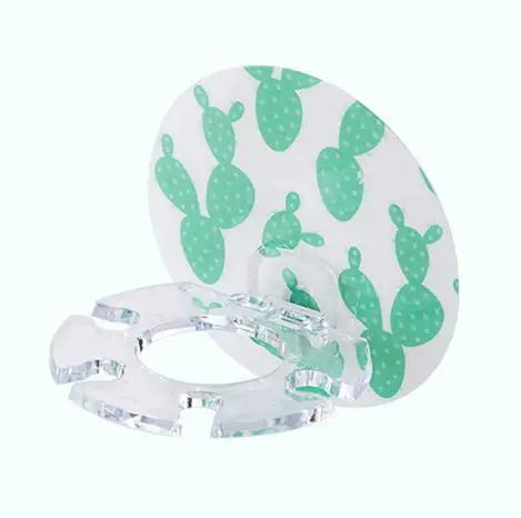 Cactus Pattern Настенный пластиковый держатель для зубной пасты и для зубной щетки стеллаж для хранения бритва зубная щетка диспенсер для ванной комнаты Органайзер аксессуары - Цвет: Cactus Pattern