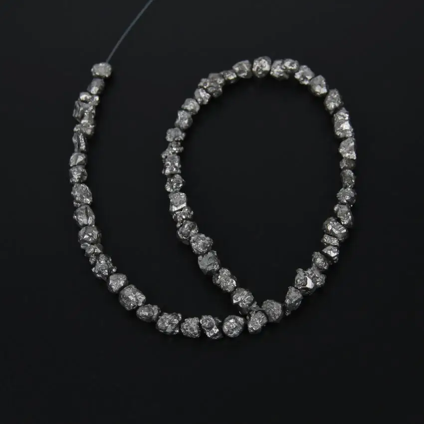 

15.5" Tiny Beads Natural Stones Silvery Titanium Quartz Chip Spacer Beads Pendants Findings,Raw Crystals Rock Gems Nuggets 5-8mm