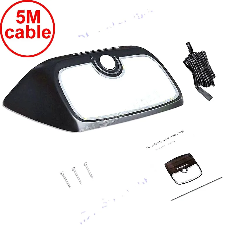 Сплит-монтаж 48 LED 900lm Солнечный свет PIR + движение радар led HOOREE Wall Lam 5 м кабель