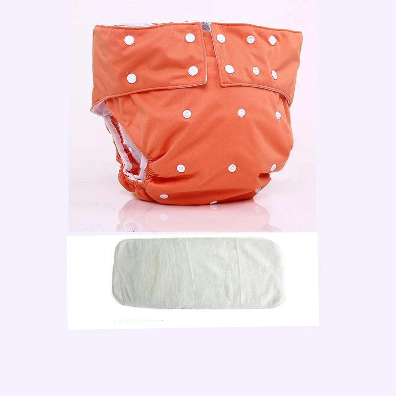 1 pant with 1 insert Регулируемый размер Многоразовые подгузники для взрослых для пожилых людей Размер инвалидов - Цвет: 1 pant with 1 insert