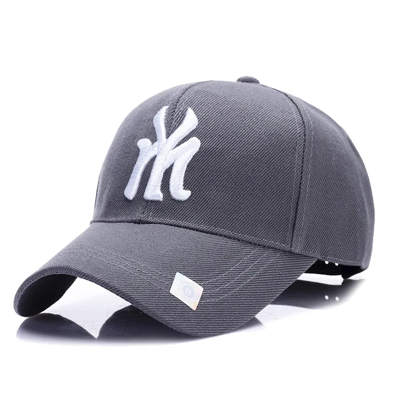 Gray Новая бейсболка с вышивкой NY, бейсболка, кепка для папы, Женская и мужская Кепка в стиле хип-хоп, высокое качество, Регулируемая Кепка Gorras NY Casquette - Цвет: Gray