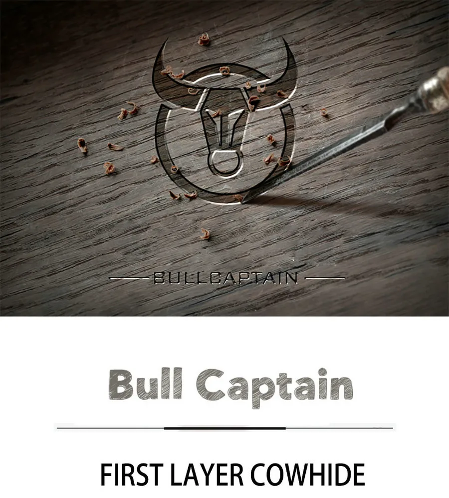 Кошелек BULLCAPTAIN из натуральной кожи, мужской кошелек, держатель для карт, мужской кошелек на молнии, Мужской зажим для валлет, сумка для денег