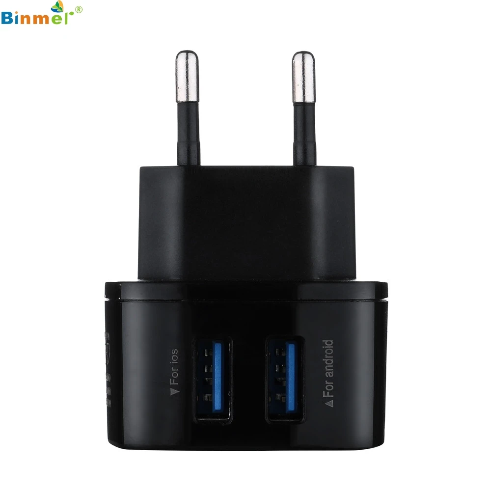 Binmer Универсальное зарядное устройство с двумя портами EU 5V 3.1A 2 портовое USB2.0