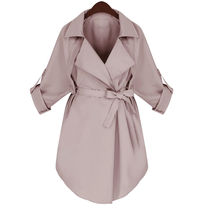

Vogue New Fashion Nice Turn Down Collar Sashes Trench Coat Casual Long Slim Women Autumn Coat Winter Warm Outerwear Tops Female