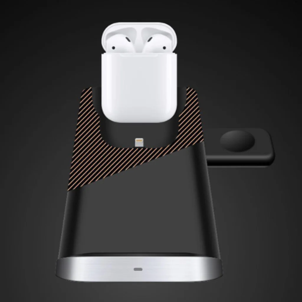 3 в 1 быстрое QI Беспроводное зарядное устройство для Apple Watch магнитное зарядное устройство для samsung S9 S8 S7 IPhone 8 Plus X XR XS AirPods док-станция