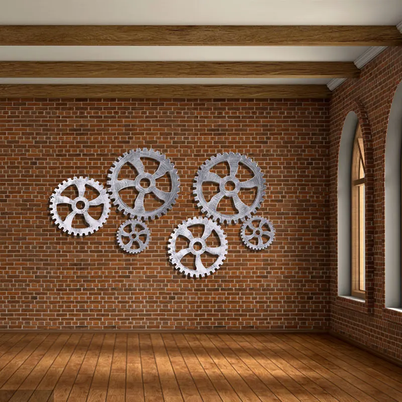 1 шт. настенное искусство винтажный промышленный деревянный Шестерня шикарная
