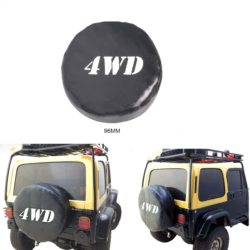Кожаная крышка запасных шин 96 мм/108 мм для радиоуправляемого гусеничного автомобиля 1/10 Traxxas TRX4 AXIAL SCX10 90046 90047 RC4WD D90 D110 TF2 Tamiya CC01