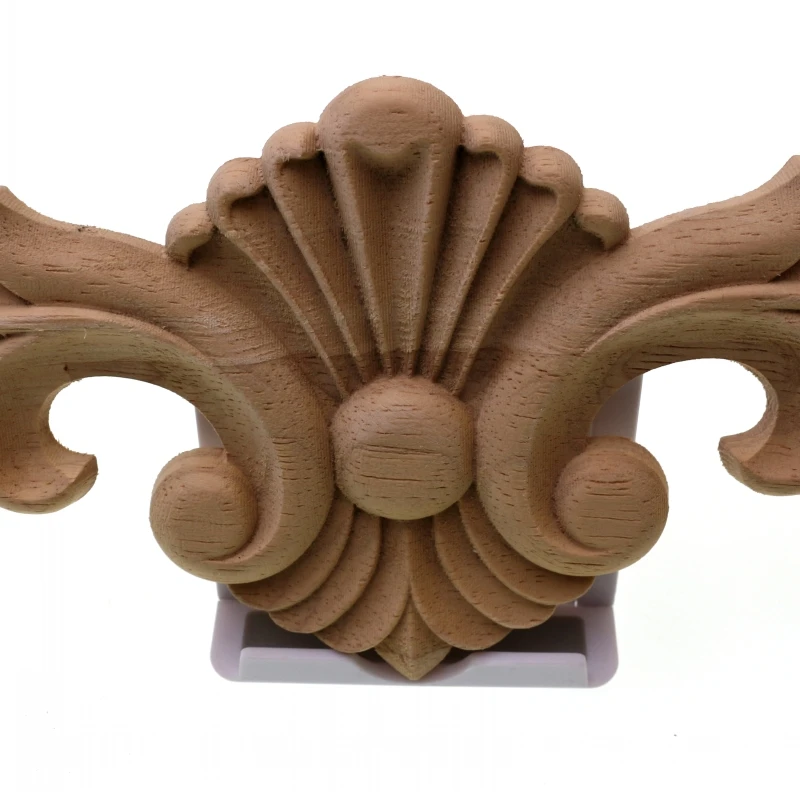 RUNBAZEF Natural Floral Wood Carved Decal Appliques Frame Wall Doors Furniture Woodcarving Decorative Wooden Figurines Crafts | Дом и сад