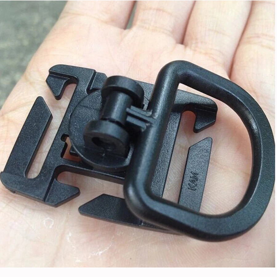 

10pcs Tactical Grimlock Rotation D-ring Clips Buckle MOLLE Webbing Attachment Backpack Locking Carabiner EDC camping tool FW010