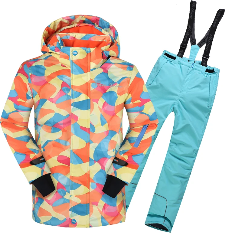 Бесплатная доставка лыжная куртка + брюки зимний костюм лыжный с меховой