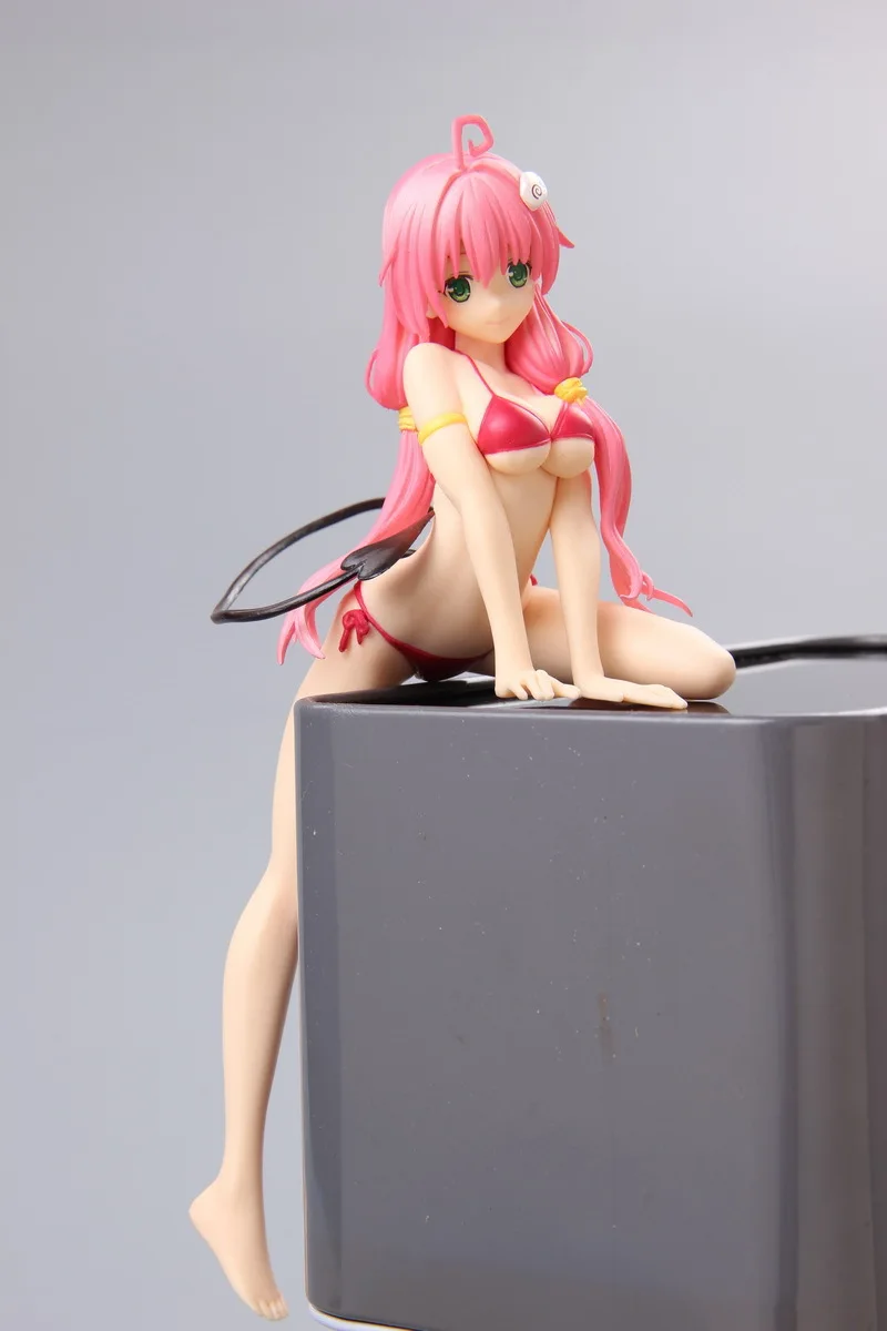 2 цвета Аниме Фигурка Tolove Lala Сексуальная Momo Belia Deviluke купальник 16 см ПВХ лежать на чашке лапша Модель Коллекция кукла