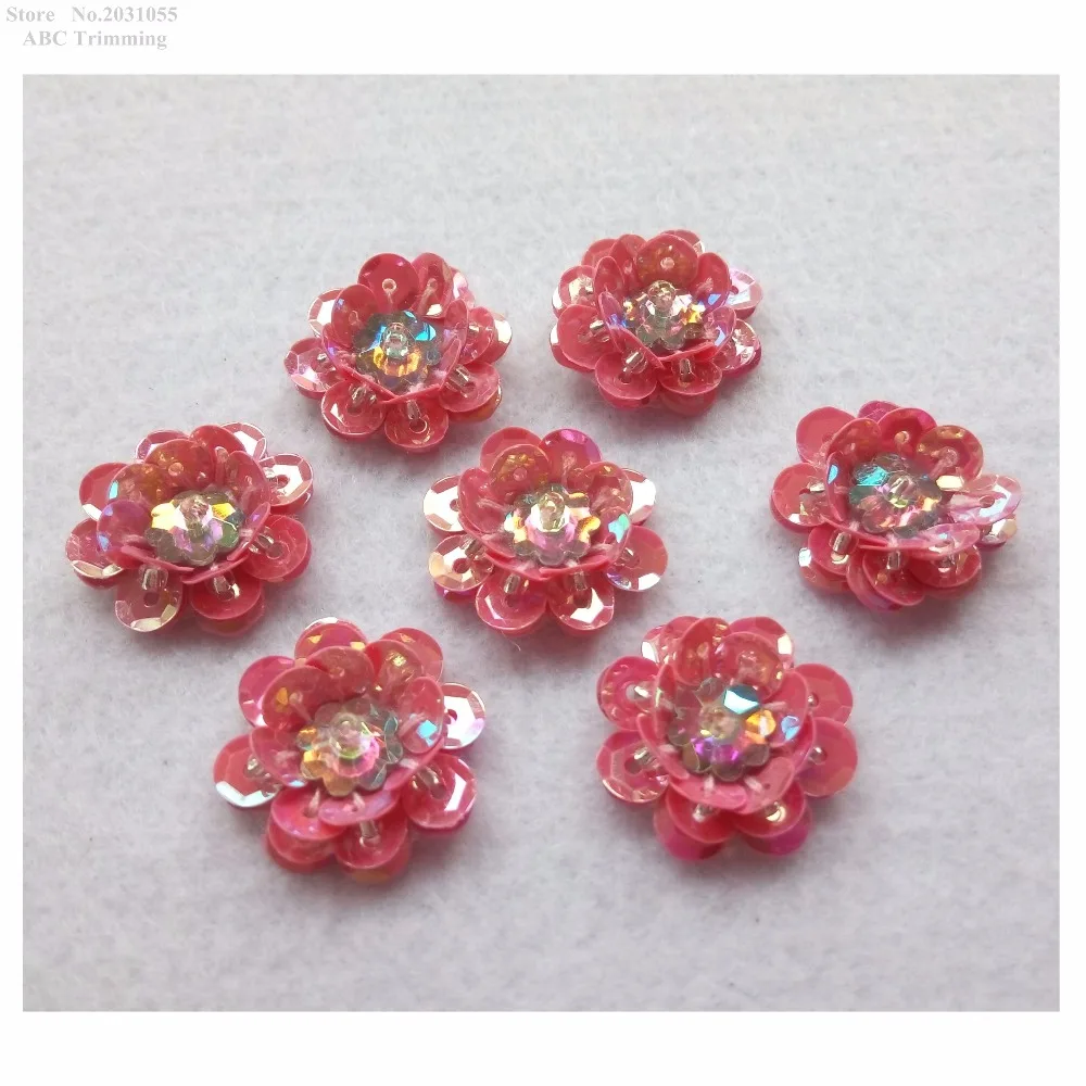 Новинка 3D блестящее стеганое платье с блестками и цветочной аппликацией швейное