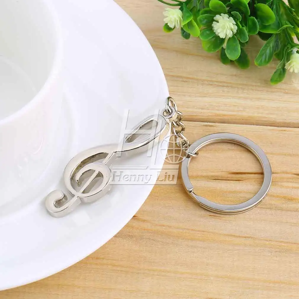 1 шт. брелок для ключей посеребренный Музыкальный автомобиля металлический