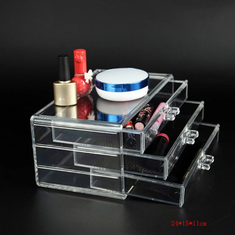 Ясный акриловый органайзер для макияжа, хранения косметики и украшений, подставка для губной помады, хранение теней и кистей, ящик для хранения, тип отображения коробок.