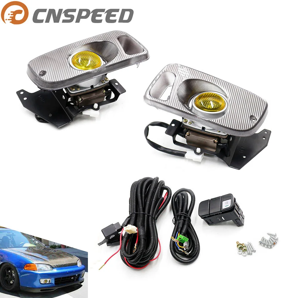 CNSPEED туман светло желтый для Honda Civic 92 95 2/3DR например автомобиля H3 галог