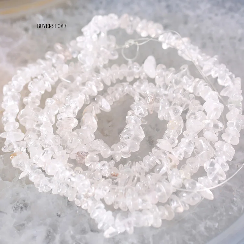 White Crystal Свободные бусины подходят ожерелье браслет серьги для женщин девочек 5x8 мм натуральные камни Lapis Кристалл розовый кварц опал гранат строка 35" - Цвет: White Crystal