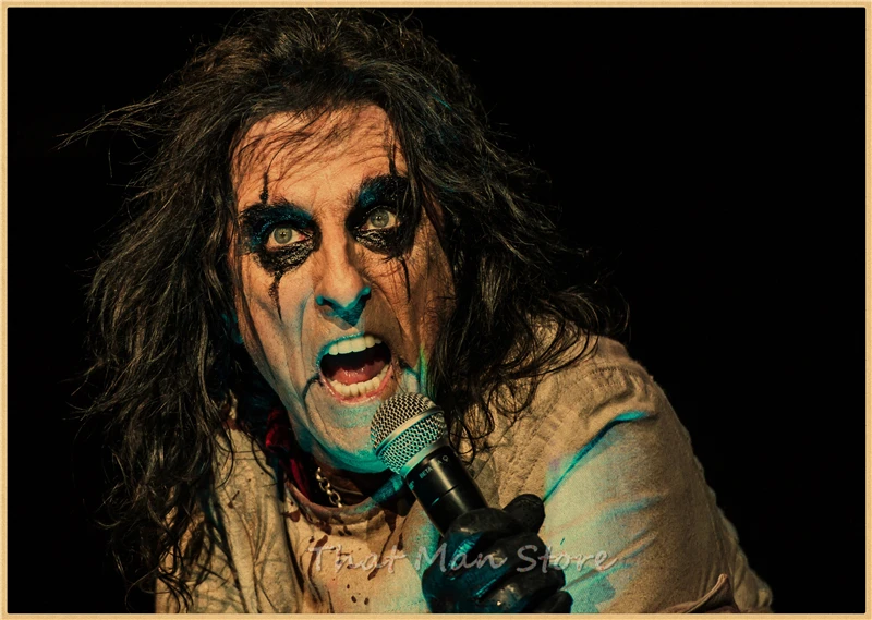 ROCK Alice Cooper retro Kraft Paper Poster vintage Wall Sticker Living Room Painting bar home pub cafe decor