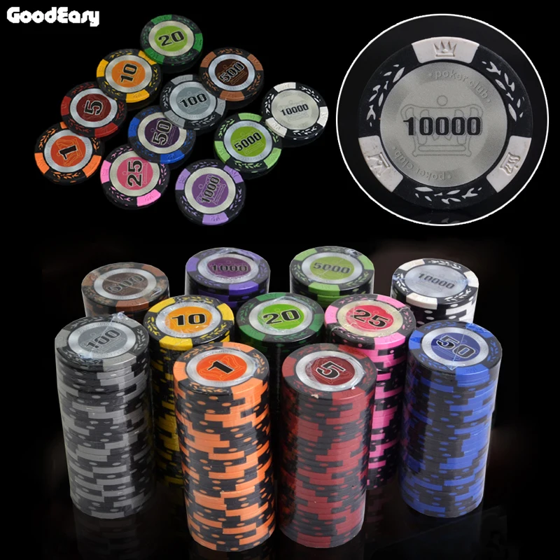 1000 шт./компл. 14 г казино техасский холдем покер Корона пшеничная глина покерные