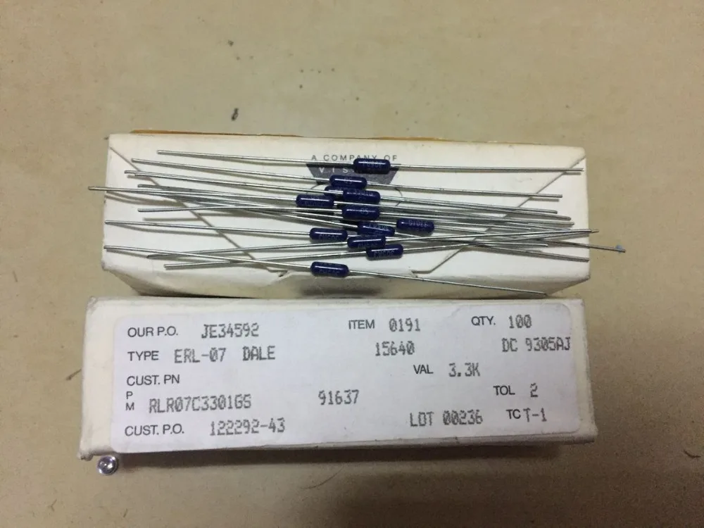 80 шт и CPF-1 1 Вт 47R 0,25 Вт = 10 шт. DALE 464R 0,25 W для 470R = 10 шт. RLR07C30R1FM 0,25 W 30.1R 30R1 1% = 10 шт