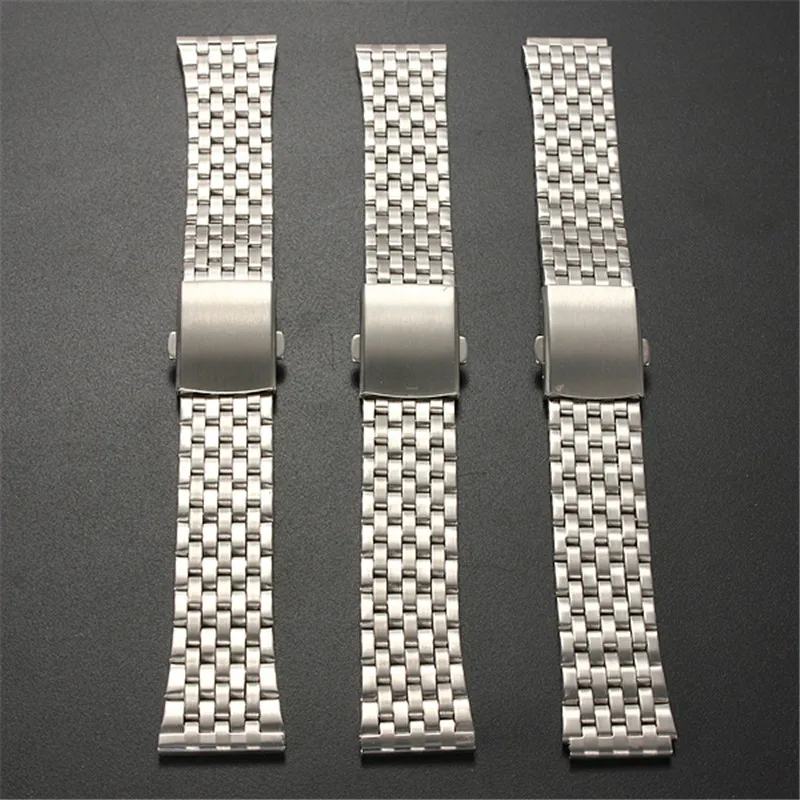 Новинка 2015 ремешок для часов браслет из нержавеющей стали с двумя кнопками