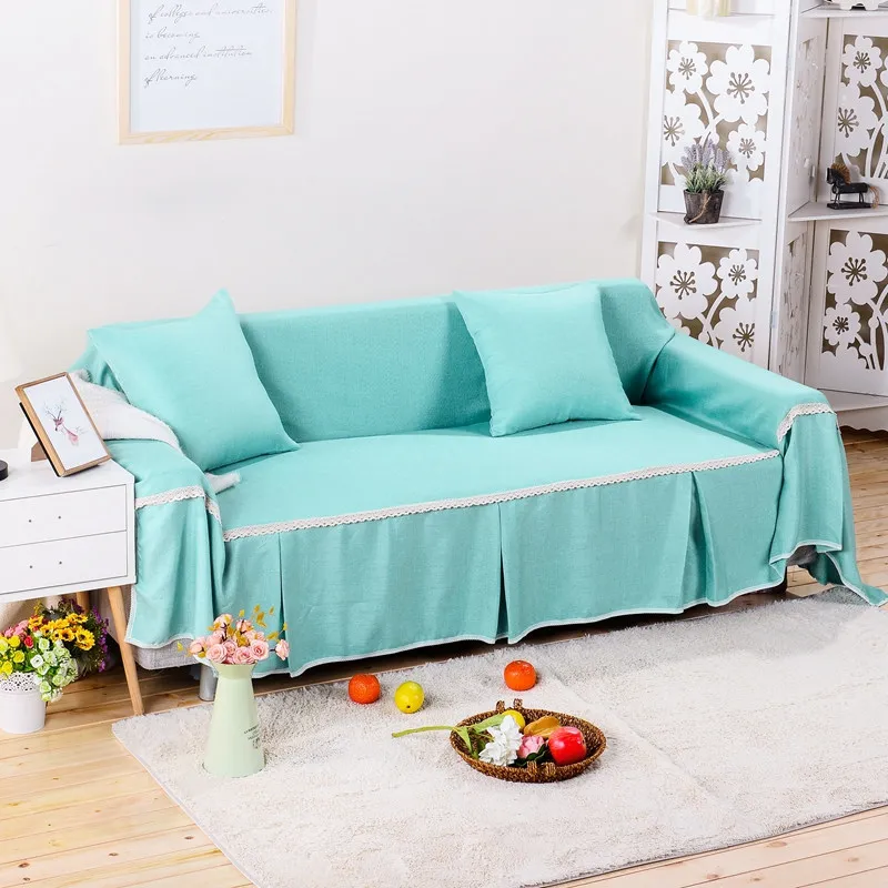 YL-bo he lv 1/2/3/4-seater диван крышка сплошной цвет универсальный чехол для дивана все включено пылезащитный чехол для дивана украшения дома Чехол - Цвет: YL-bo he lv