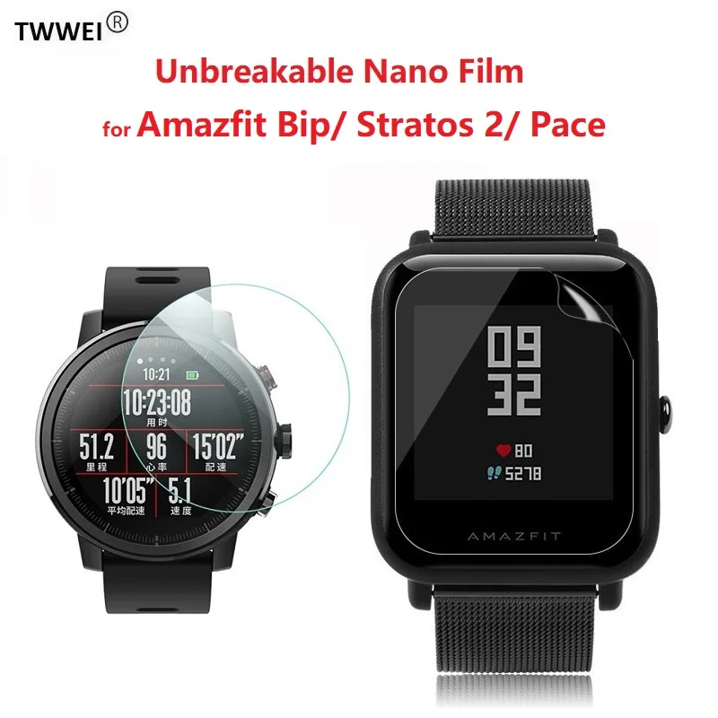 3 шт Amazfit 2 Stratos 2 защита экрана Amazfit Pace защита экрана Amazfit Bip защита часов(не стекло) Нано ТПУ пленка фольга