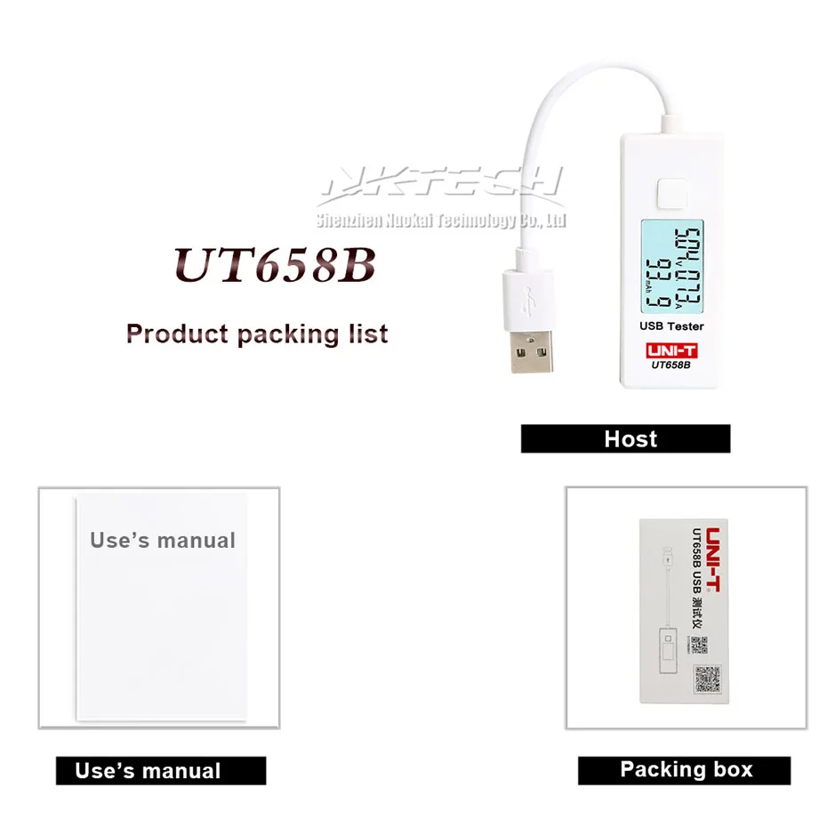 Вольтметр и амперметр UT658 UT658B USB тестер для телефона планшета с ЖК дисплеем Вольт