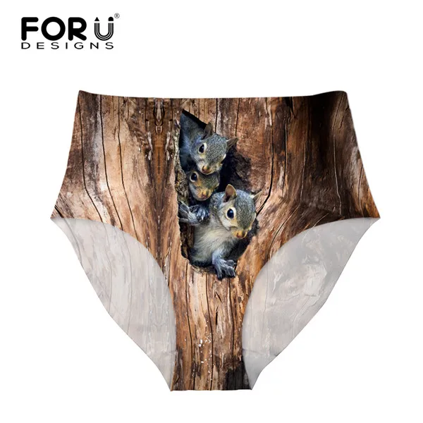 FORUDESIGNS/сексуальные трусики с высокой талией, женское нижнее белье, Calcinhas Braga, трусы с 3D животным попугаем, бесшовные трусики размера плюс M-XL - Цвет: C0923AX