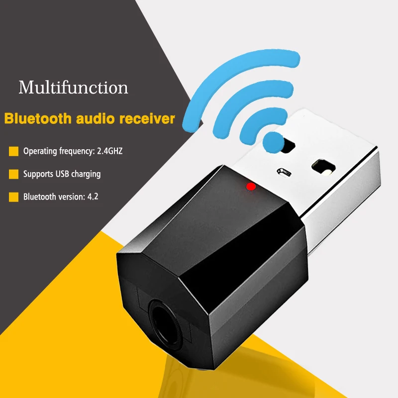 Беспроводной автомобильный Bluetooth-адаптер JINSERTA V4.2 стерео Hi-Fi-музыка разъем 3 5 мм
