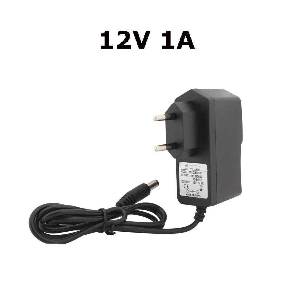Источник питания 12 В 2A 3A 1A трансформатор 220 в 12 В AC DC светодиодный 12 вольт адаптер 5A 4A Светодиодный драйвер 110 в 230 В 240 В для светодиодной ленты - Цвет: 12V 1A
