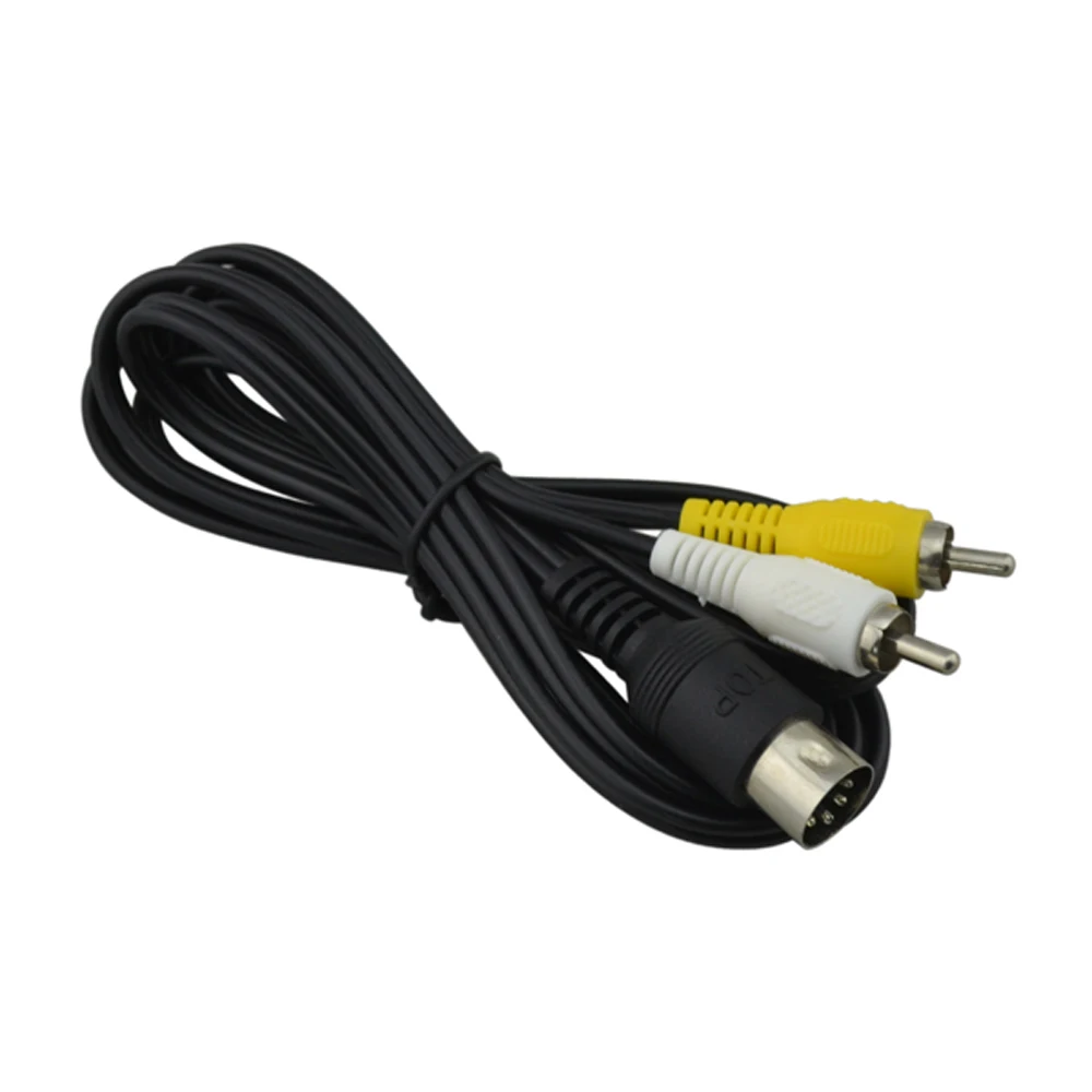 10pcs a lot av audio video cable for sega mega drive 1 for genesis 1 rca cord free global shipping