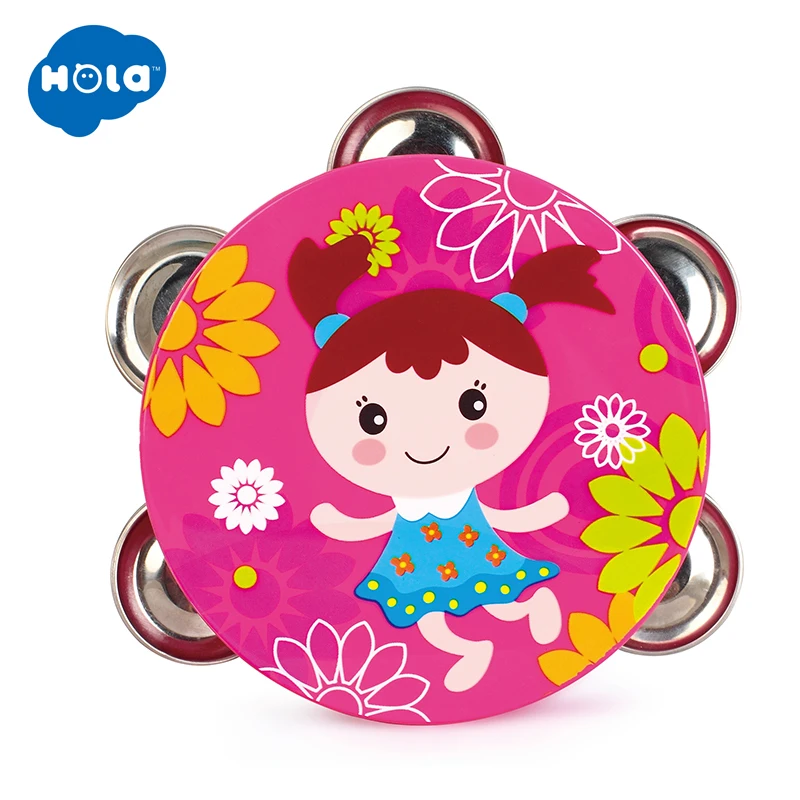 HOLA TOYS 3102B детский музыкальный барабанный бубен Обучающие Игрушки для раннего