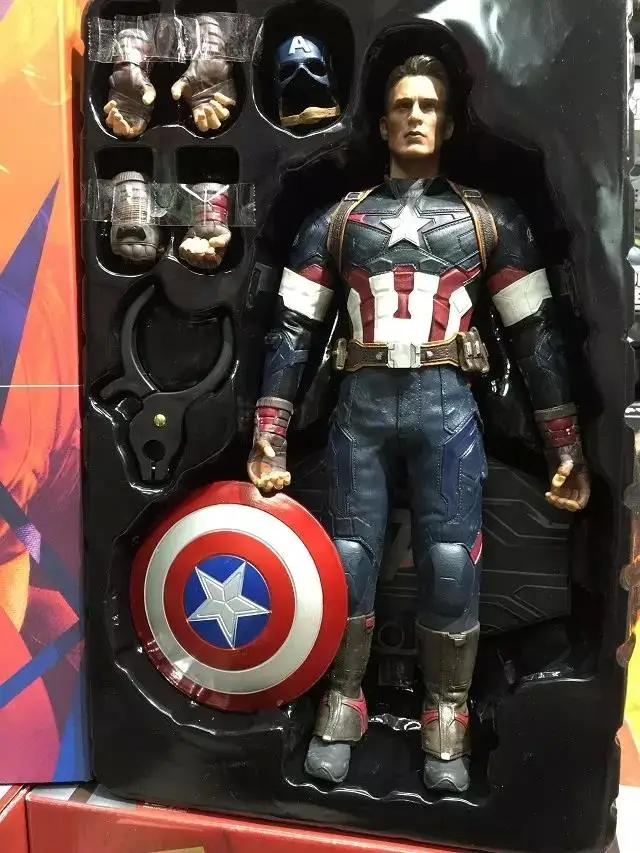 Горячие игрушки Мстители 2 Капитан Америка 1/6 подвижная ПВХ фигурка Модель Коллекционная игрушка
